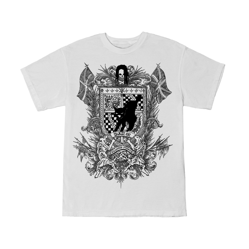 PROFESSIONAL S/S T-SHIRT BLACK×WHITE S Sk8star White T-Shirt - Island Records Official Store